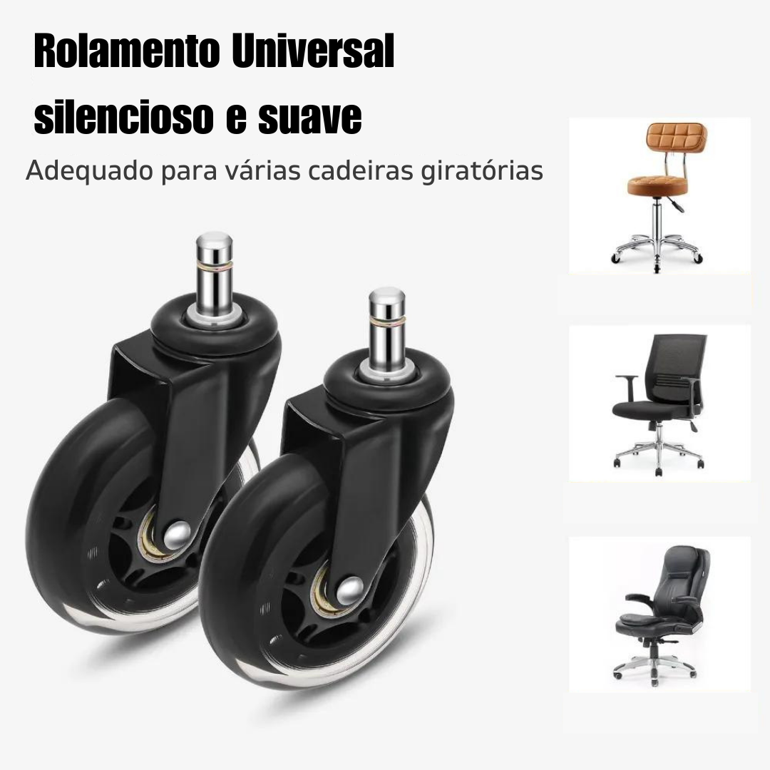 00 Conjunto de Rodas para Cadeira de Escritório