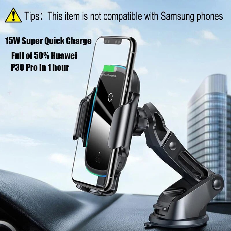 00 Baseus Suporte e Carregador sem Fio de carro 15w