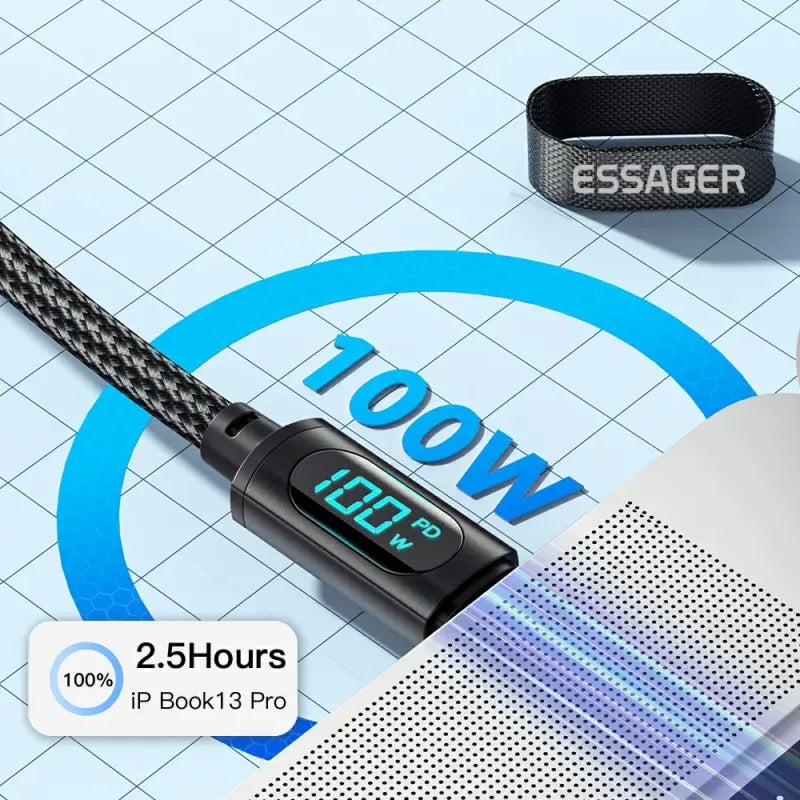 00 Cabo Fast com Tela USB-C para USB-C