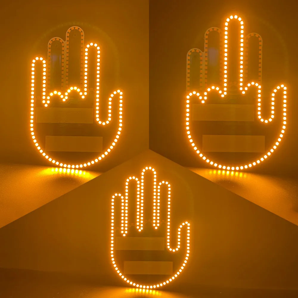 00 Mão de LED Divertida para Carros