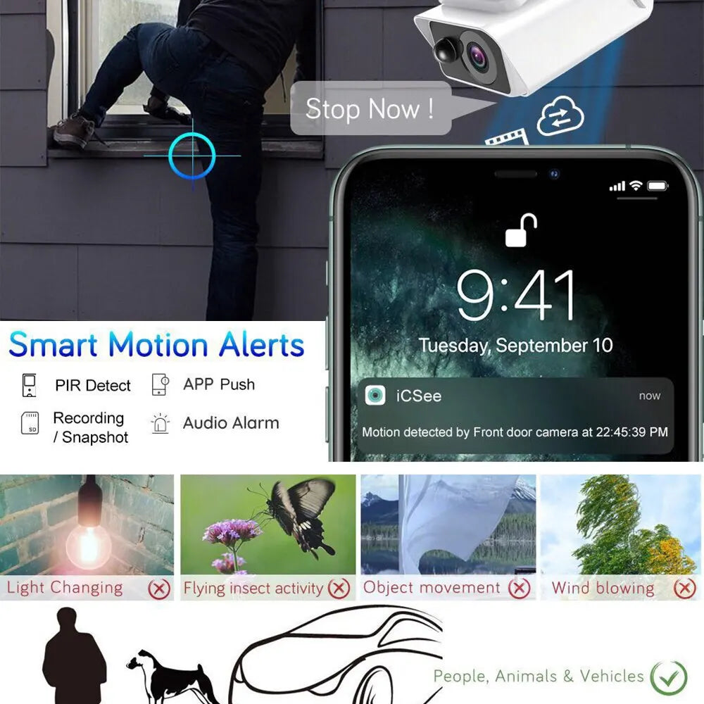 Câmera Solar Wireless com modo Noturno
